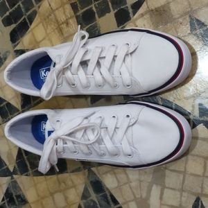 Keds White Canvas Sneakers Size 8.5